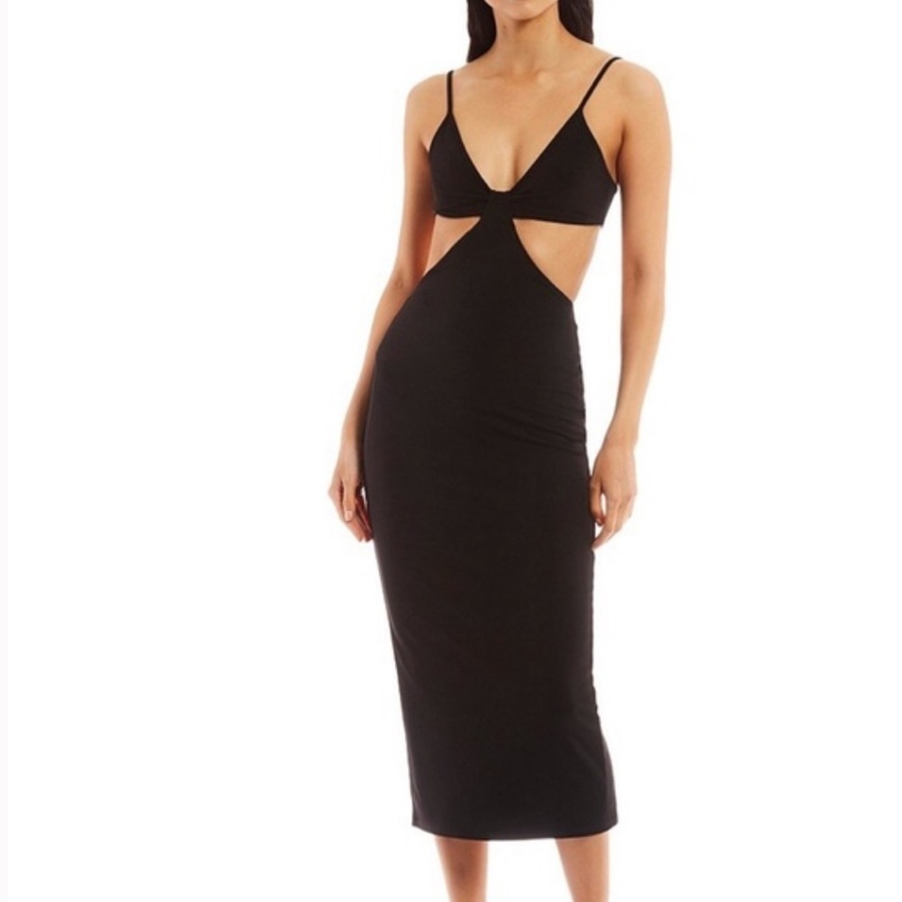 New Gianni Bini Bedford Cutout Black Dress size Large